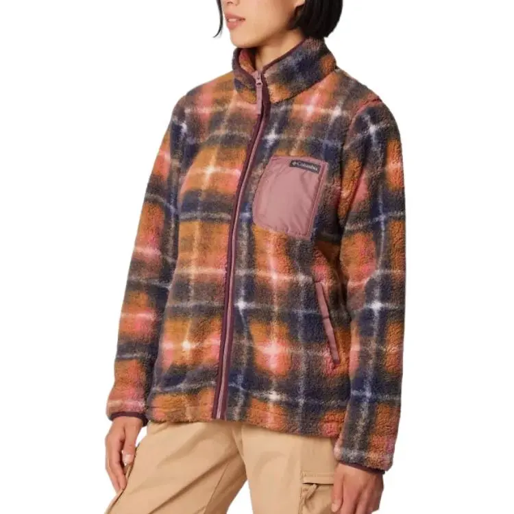 Columbia West Bend Jacket Women's Orange Plaid-2