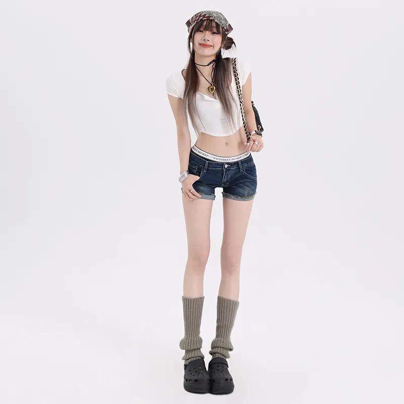 XIANSINIAO Denim Shorts Women's-1