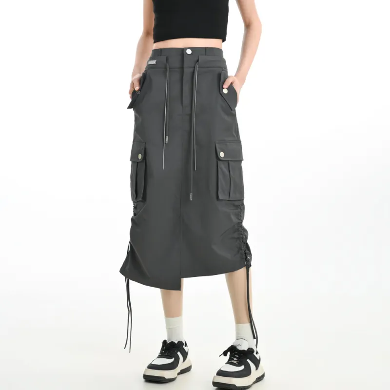 SNBL Casual Long Skirts Women's Gray-6