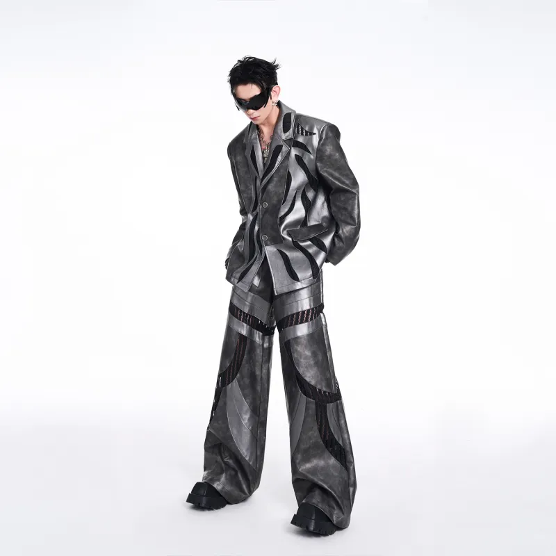 START EXCEED END Leather Jacket Coat For Men, Fall Winter Jacket, Motorcycle Jacket Unisex-4