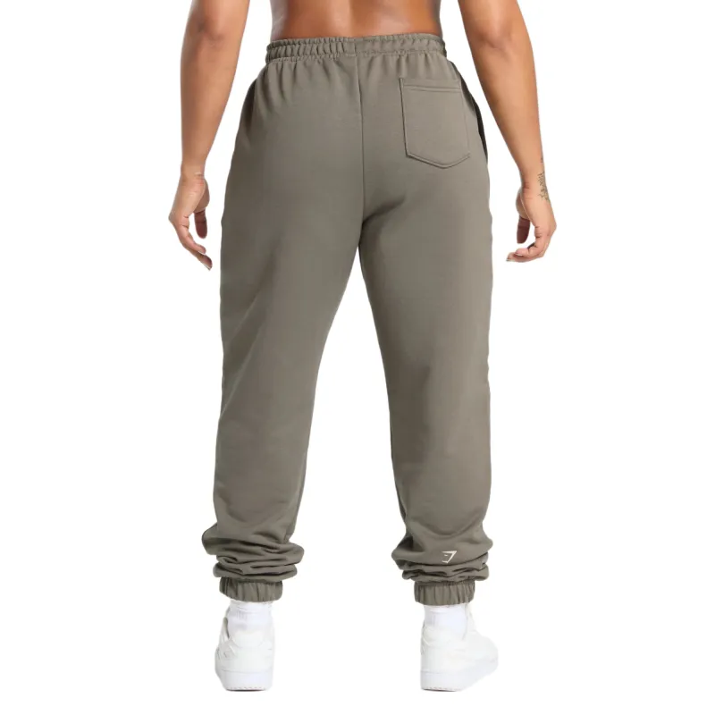 GYMSHARK Built In The Weight Room Joggers Knitted Sweatpants Women's Brown-1