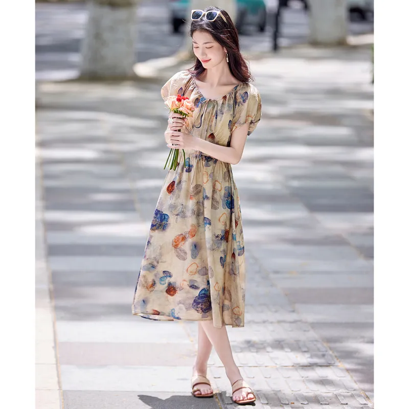 Still Quiet Short Sleeved Dress Women's-1