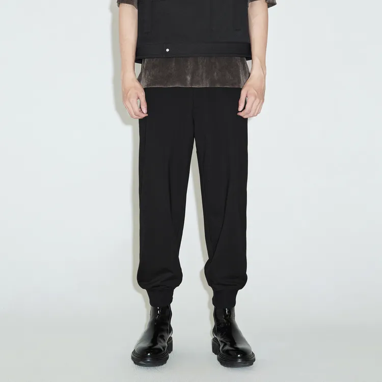 CROQUIS Knitted Sweatpants Men 001 Jet Black-2