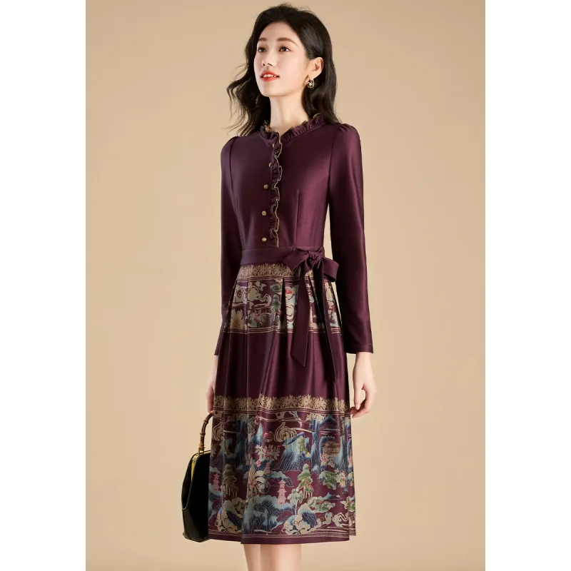 Mylan Spring, Fall Long Sleeved Dress Regular Women's Red Collection Brand, Stay Updated With Event Alerts-7