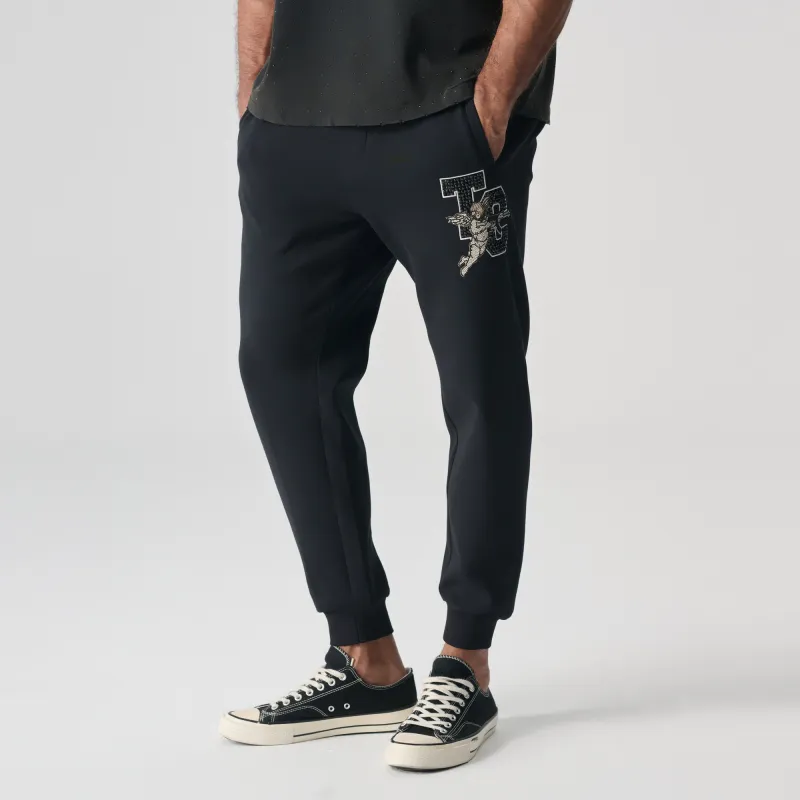 TCH Casual Pants Unisex Black Base With Silver Logo-4