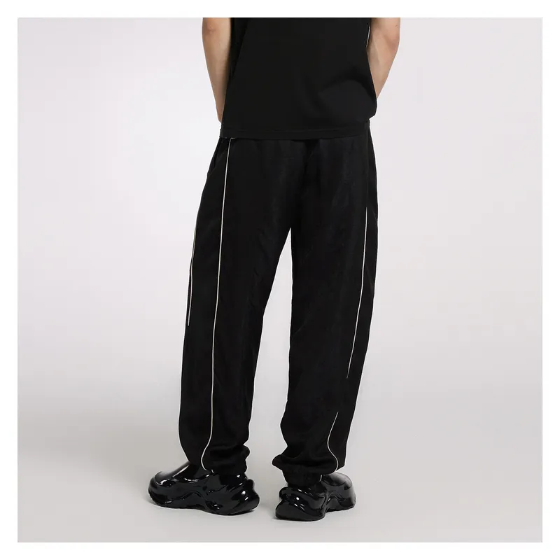 CROQUIS Casual Pants Unisex 409 Black Navy Blue-2