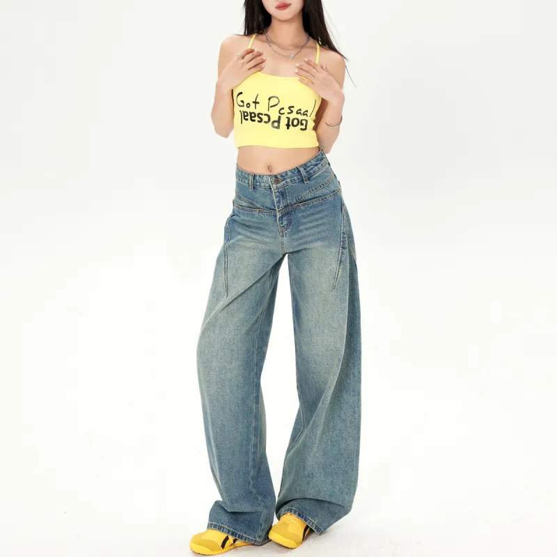 ZNZX Universal For All Seasons Jeans Loose Fit Women's Nostalgic Blue-5