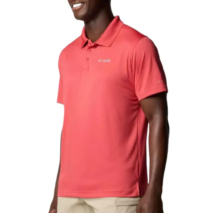 Columbia PFG Solar Stream Polo Shirt Men's Sunset Red-2