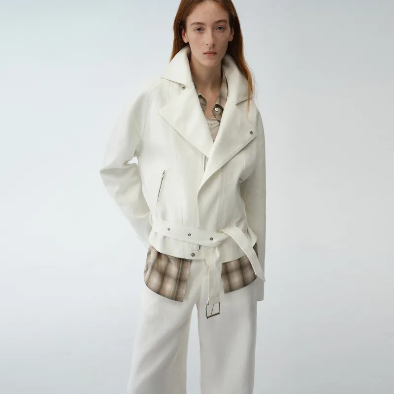 FIRELADY FUR Cropped Coat Women's Raw White-3