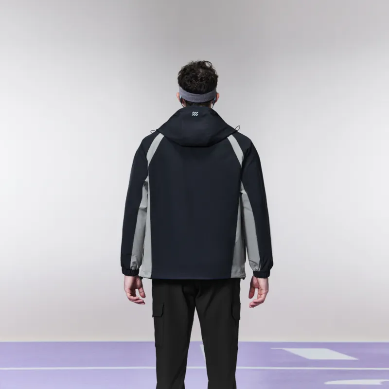 HLA Jackets Men Navy Blue & C7 Accent-3