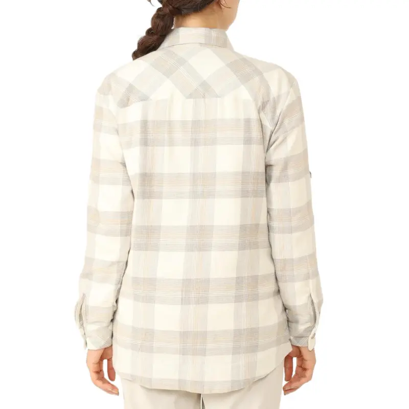 Columbia Holly Hideaway Shirt Women's Pink Chalk Buffalo Plaid Nee-3