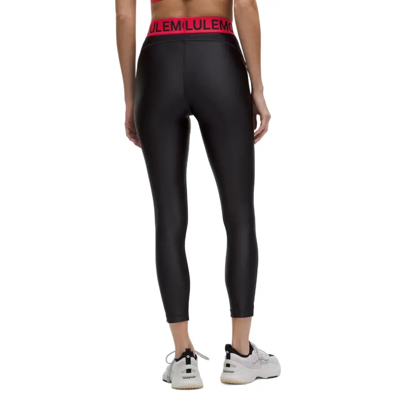 Lululemon High Rise Yoga Pants 25.5' Women's Black Red-1