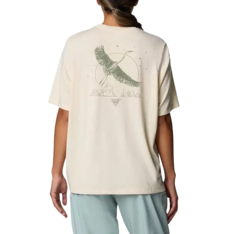 Columbia PFG Uncharted Regular T-Shirt Women's Lemon Wash-1