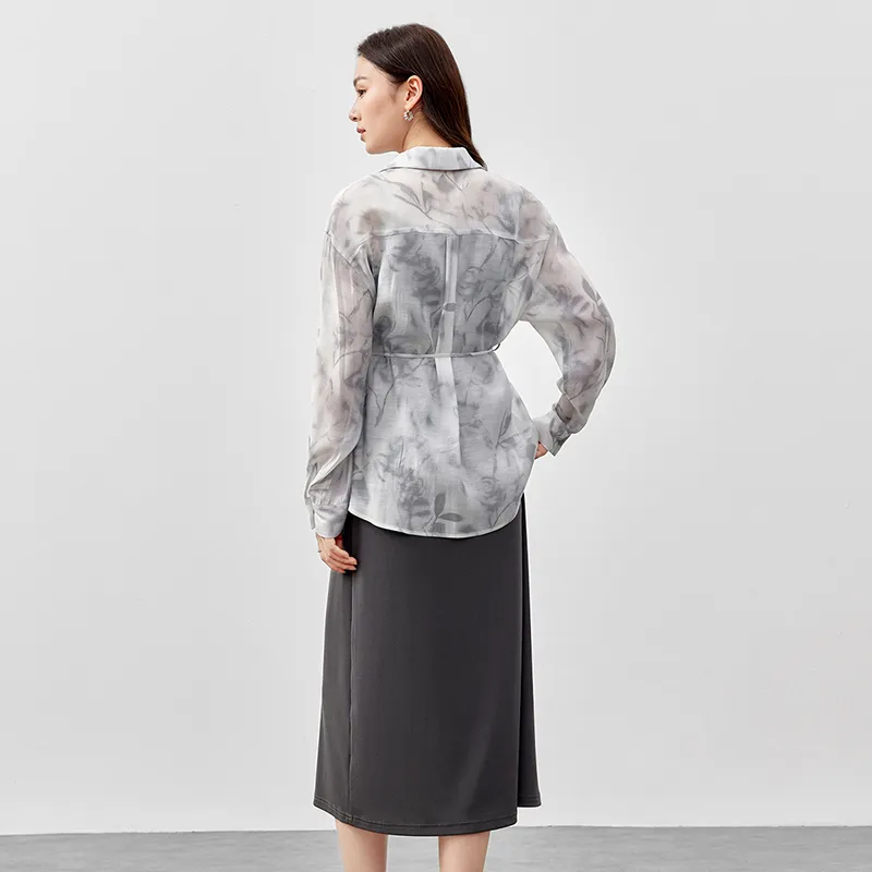 SENTUBILA Skirt Set Women's Gray-0