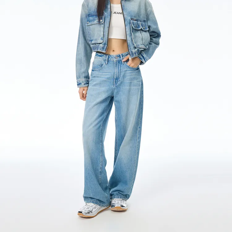ABLE JEANS Women's Light Yellow Mud Blue-2