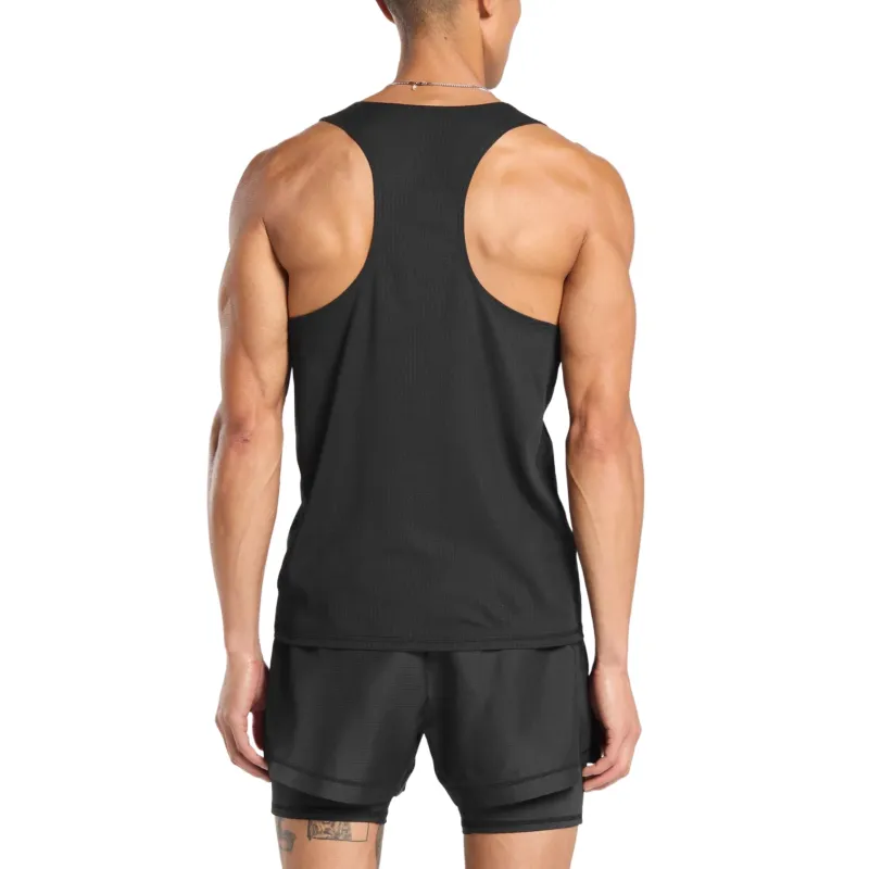 GYMSHARK Tank Tops Men Black-1