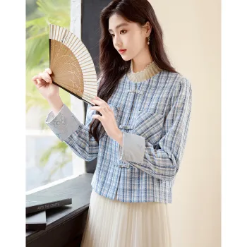 Like The Age Of Water Velvet feel Coat Women's Blue
