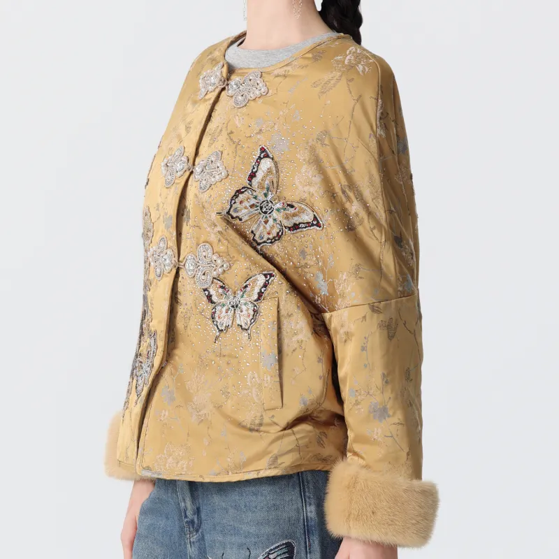 TCH Puffer Jackets Women's Gold-5