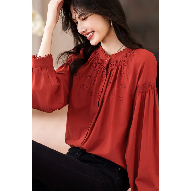 Like The Age Of Water Fall Sweatshirt Regular Women's Red-3