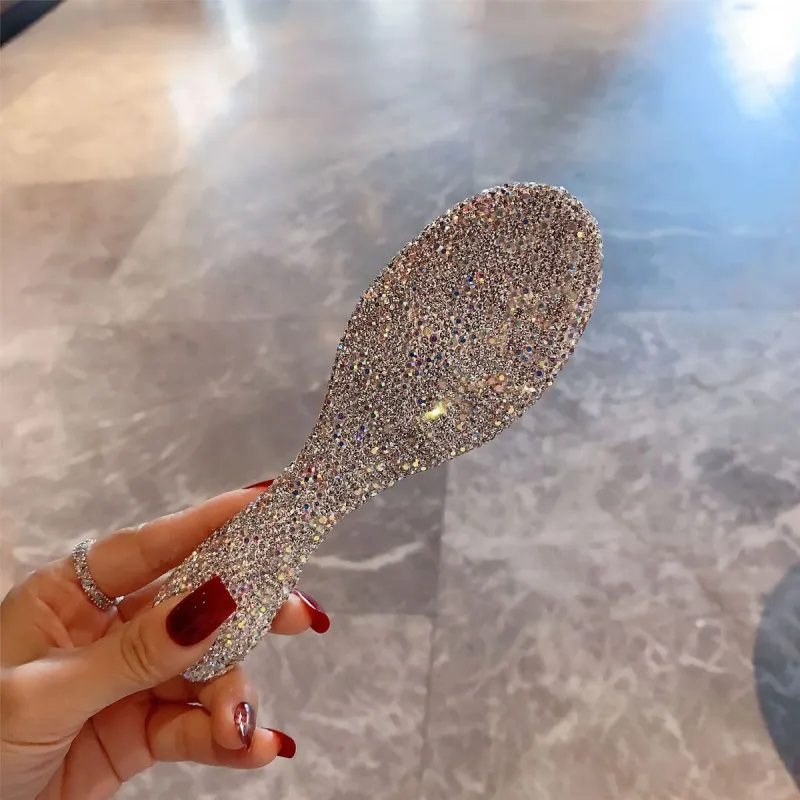 Future Maple Luxury Style Creative Rhinestone Embellished Comb Portable Massage Mat-2