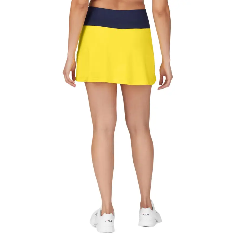 FILA Heritage Casual Short Skirts Women's Marine Blue/Yellow-2