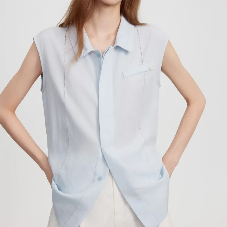 ELLE Shirts Women's Light Blue-4