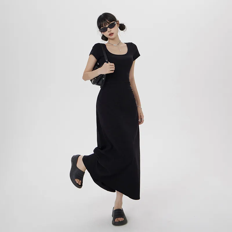 XIANSINIAO Short Sleeved Dress Women's-4