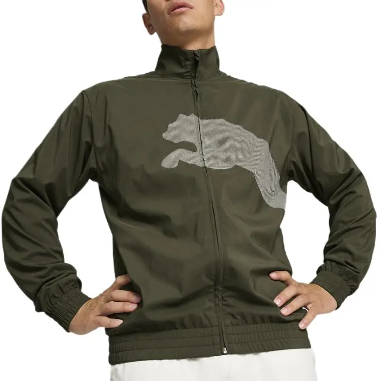 PUMA TRAIN BIG CAT Jacket Men's Green 80-2