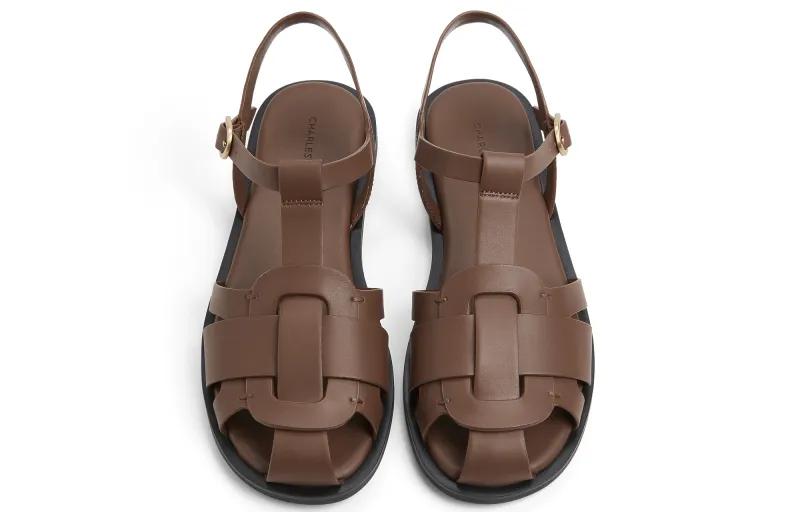 CHARLES&KEITH Small Ck Roman Sandals 1.3cm Women's-8