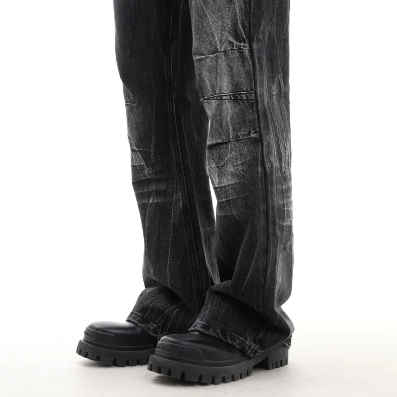 CUWU Jeans Unisex Black Gray Color-7
