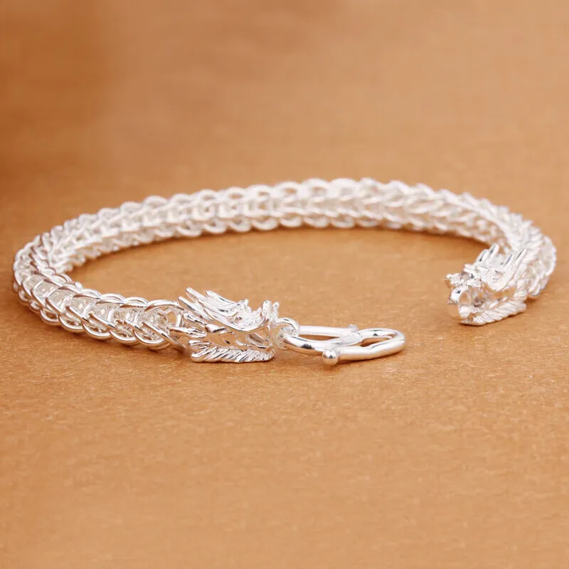 LIUXIN 999 Fine Silver Bracelets Men's-2