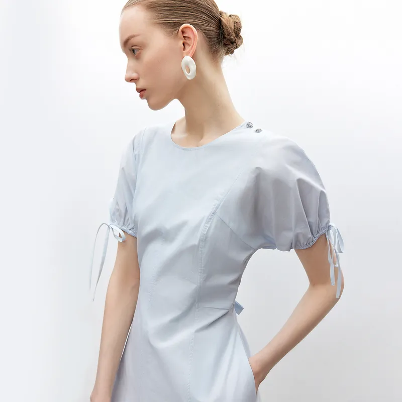 ONLY Short Sleeved Dress Women's A43 Light Blue-5