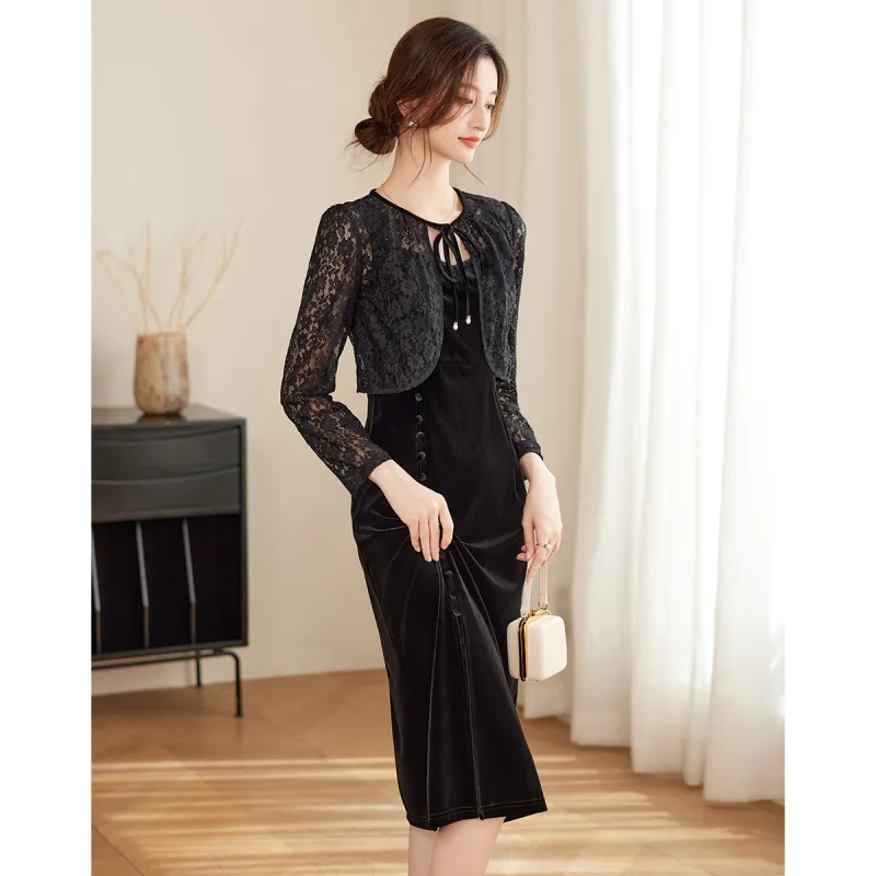 Like The Age Of Water Long Sleeved Dress Loose Fit Women's-2