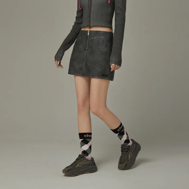 CHUU Casual Short Skirts Women's Black-2