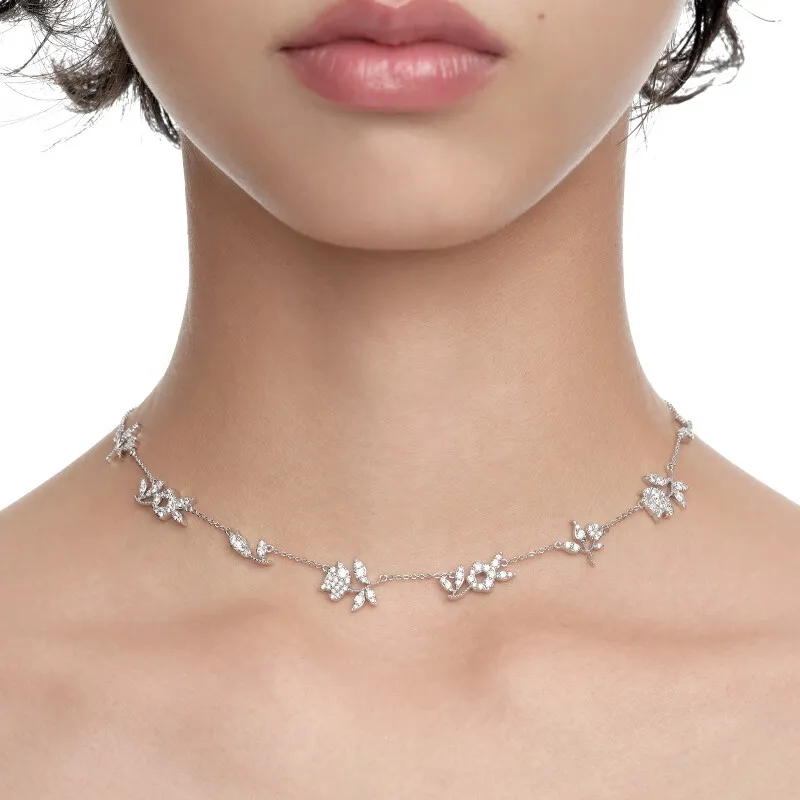 YVMIN SHUSHU/TONG Gold Plated With Zircon Necklaces Unisex-1