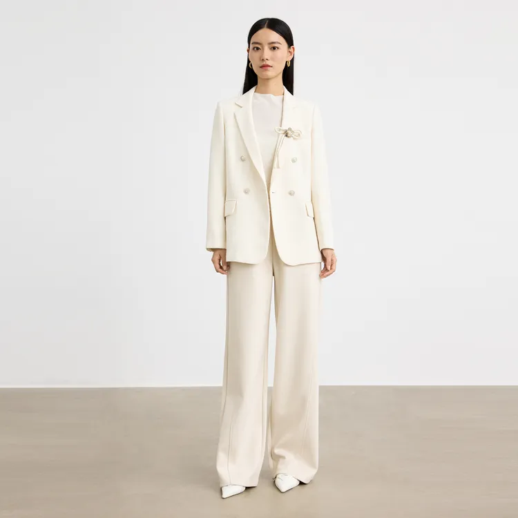 SHUIYUNJIAN Business Suit Women's Ivory White-4