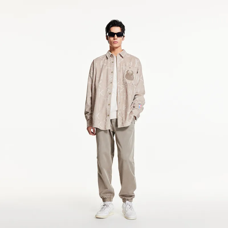 JACK JONES· x NBA Shirt Men's Khaki-2