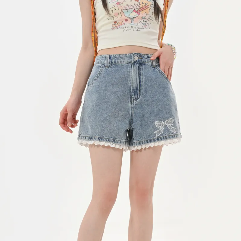 SNBL Denim Shorts Women's Blue-6