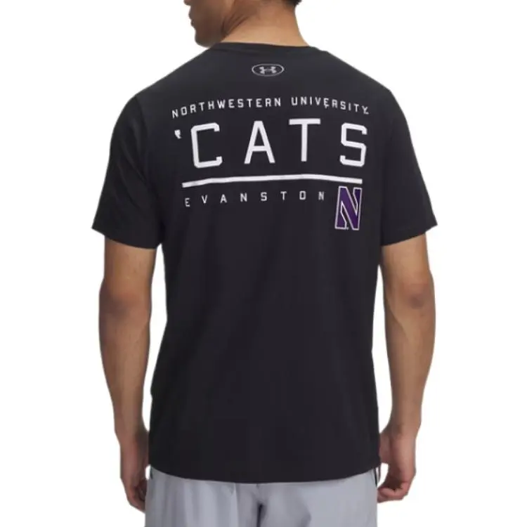 Under Armour Performance CottonCollegiate T Shirt Men's Black-3