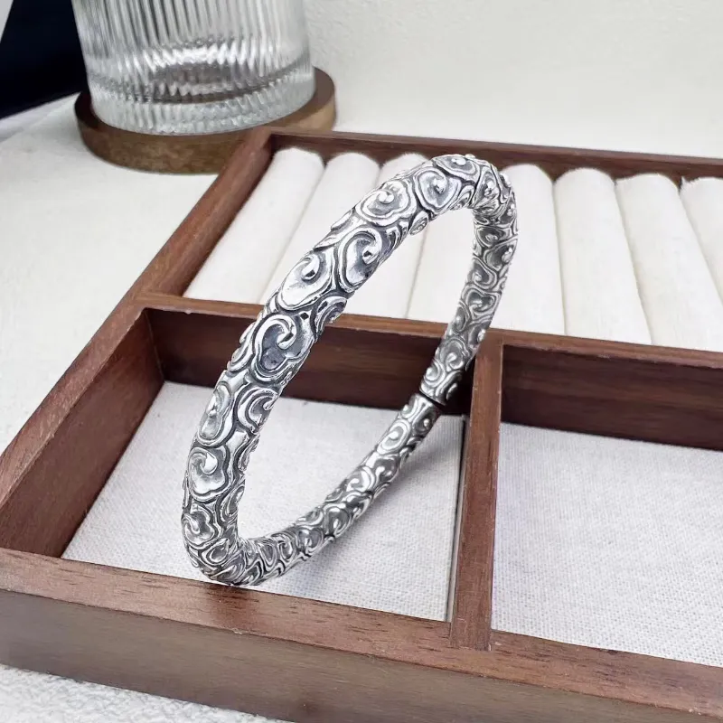 FUYUFU 999 Fine Silver Bangles Unisex-2
