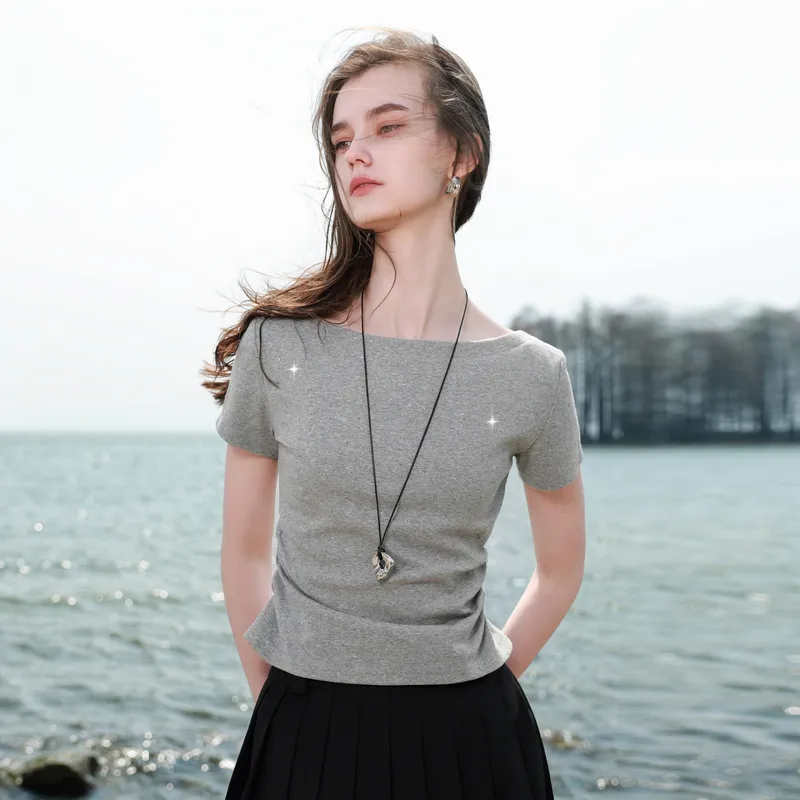 3COLOUR T Shirt Women's Stone Gray-2