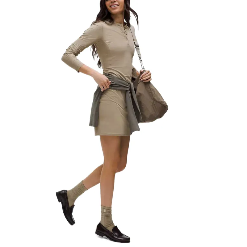 Lululemon All AlignedRibbed Long Sleeved Dress Women's-4