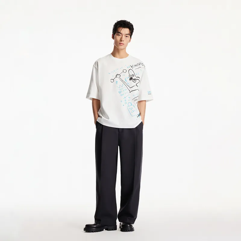 JACK JONES· x Jean Michel Basquiat T Shirt Men's A06 Snow-3