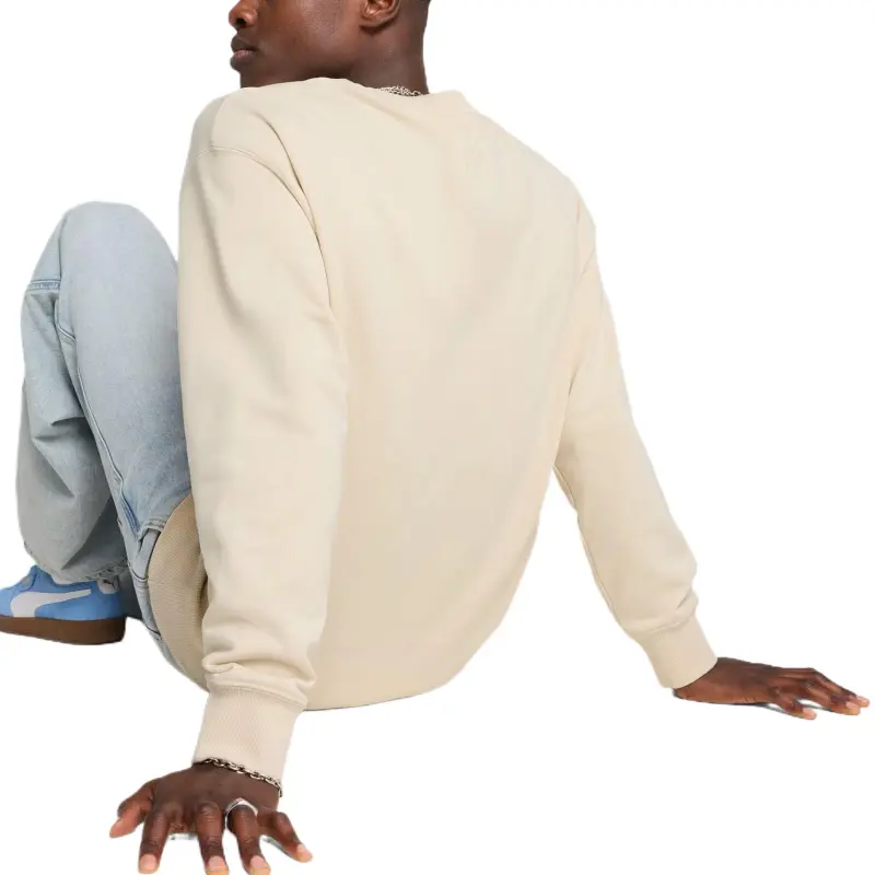 PUMA ESS Wardrobe Relax Crew Sweatshirt Men's Beige-3