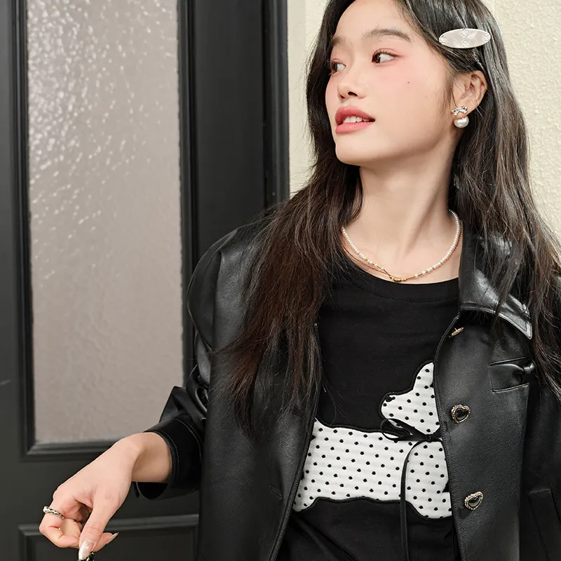 KUOSE T Shirts Women's Black-4