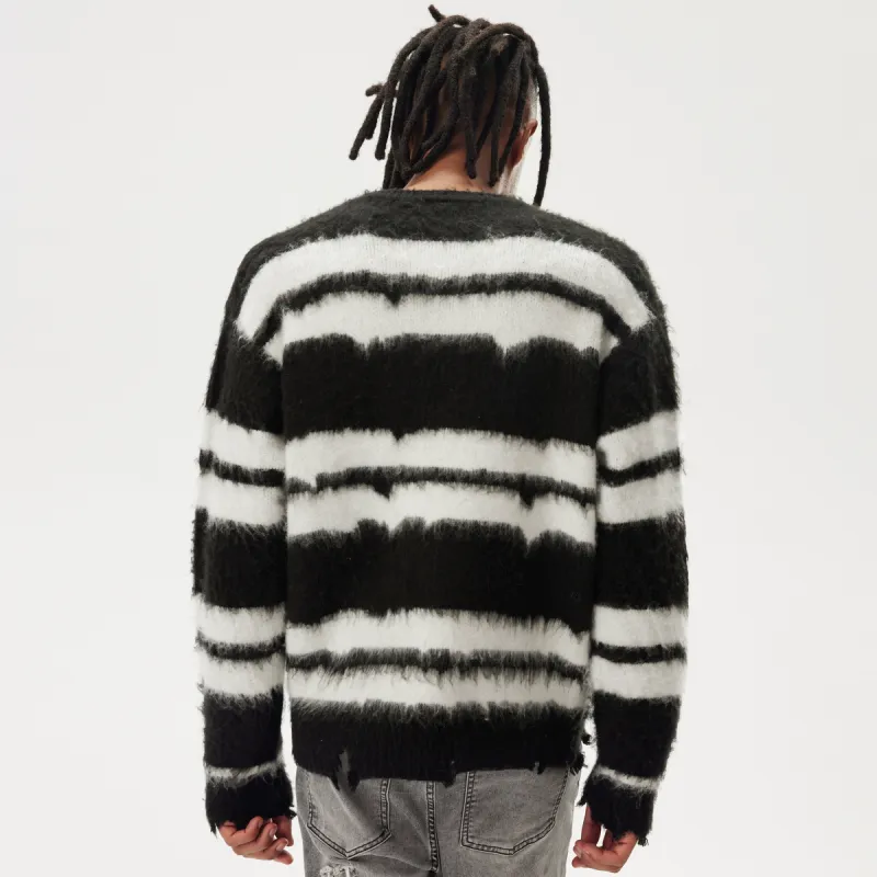 FORHUG Knitwear Unisex Black White Stripes-4