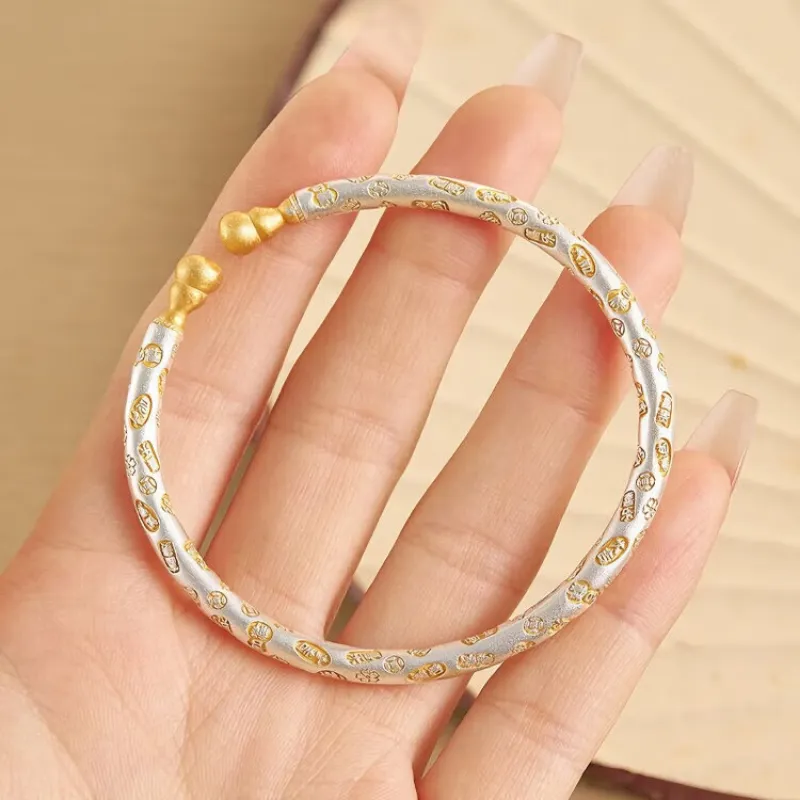 FUYUFU 999 Fine Silver Bangles Unisex-1