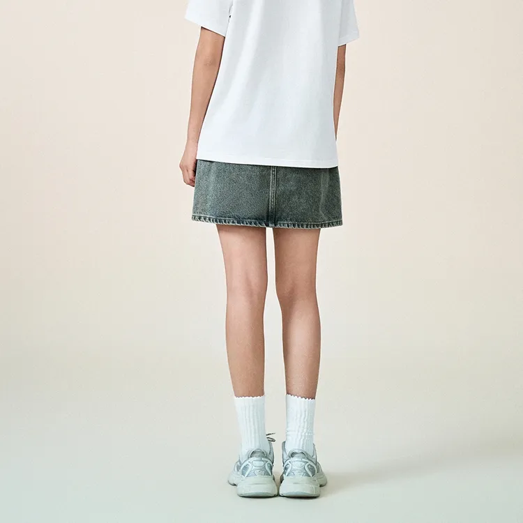 URBAN REVIVO Denim Short Skirts Women's Blue-3