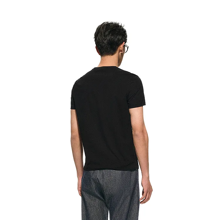 CROQUIS Black Thread T Shirts Men-8