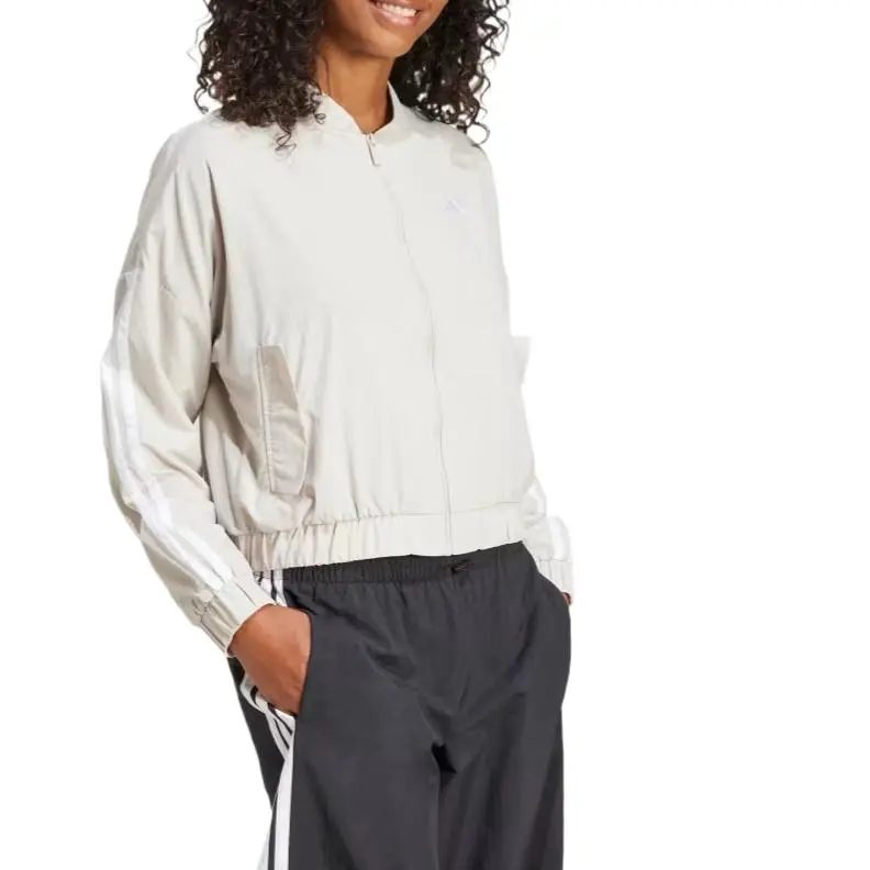 Adidas Free Shipping With AdiClub Essentials 3 Stripes Lifestyle Woven Bomber Jacket-3